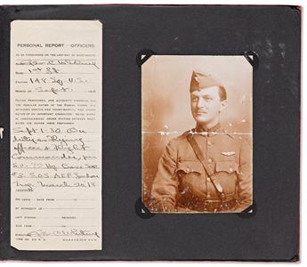 (AVIATION.) Photo album kept by a Harvard Flying Corps aviator who served in the first World War.